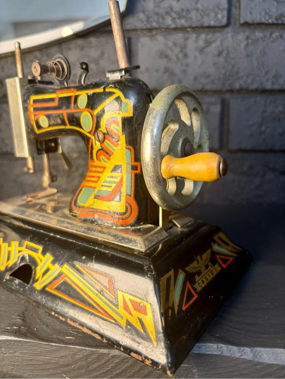 Art Deco German Casige model 1015 toy sewing machine circa 1940’s vintage